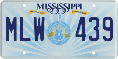MS license plate MLW439
