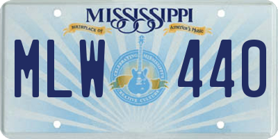 MS license plate MLW440