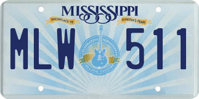 MS license plate MLW511