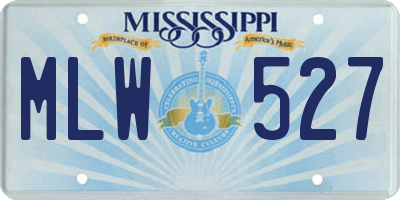 MS license plate MLW527