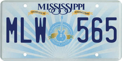 MS license plate MLW565