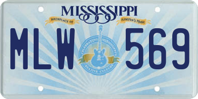 MS license plate MLW569
