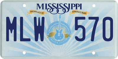 MS license plate MLW570