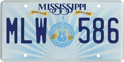 MS license plate MLW586