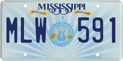 MS license plate MLW591