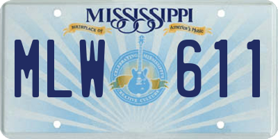 MS license plate MLW611