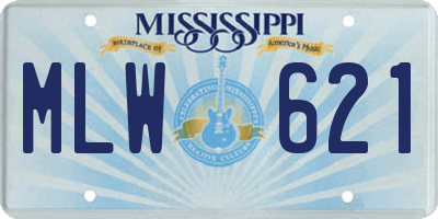 MS license plate MLW621