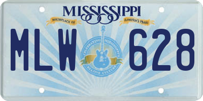 MS license plate MLW628