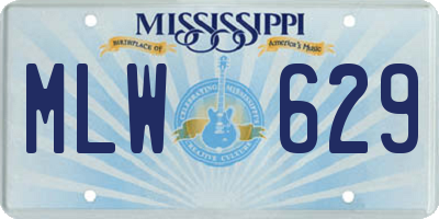 MS license plate MLW629