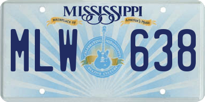 MS license plate MLW638