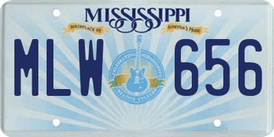 MS license plate MLW656