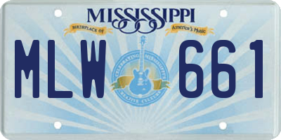 MS license plate MLW661