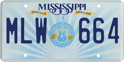 MS license plate MLW664