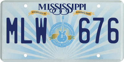 MS license plate MLW676
