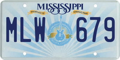 MS license plate MLW679