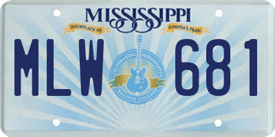 MS license plate MLW681