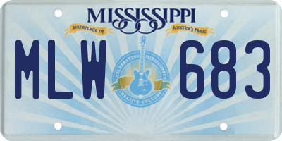 MS license plate MLW683