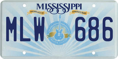 MS license plate MLW686