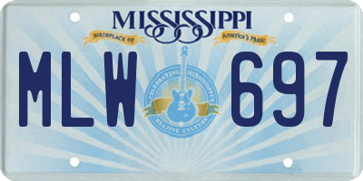 MS license plate MLW697