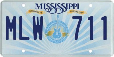 MS license plate MLW711