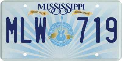 MS license plate MLW719