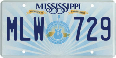 MS license plate MLW729