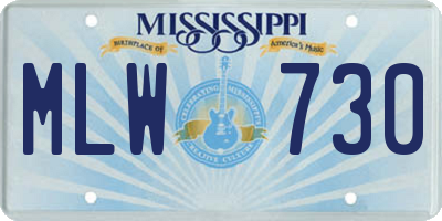 MS license plate MLW730