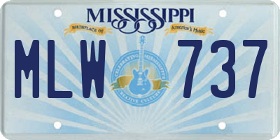 MS license plate MLW737