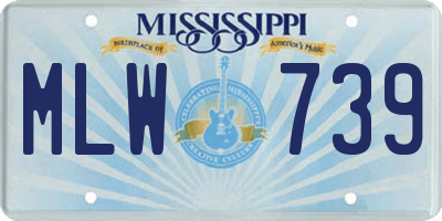 MS license plate MLW739