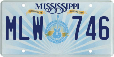 MS license plate MLW746