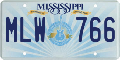 MS license plate MLW766