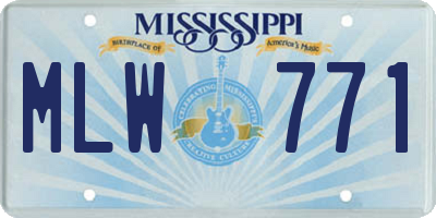MS license plate MLW771