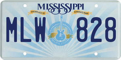 MS license plate MLW828