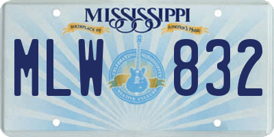 MS license plate MLW832