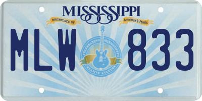 MS license plate MLW833