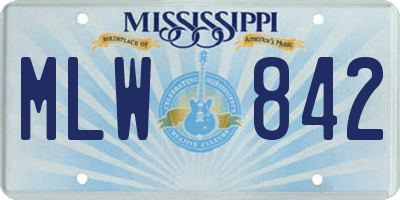 MS license plate MLW842