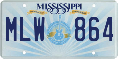 MS license plate MLW864