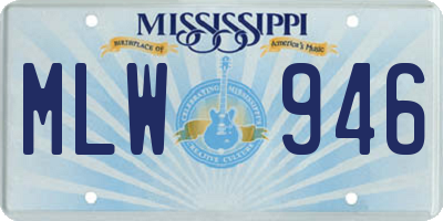 MS license plate MLW946