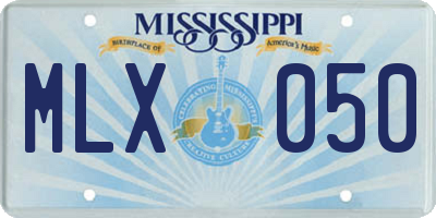 MS license plate MLX050