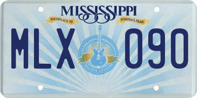 MS license plate MLX090