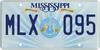 MS license plate MLX095