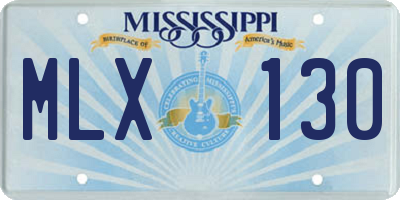 MS license plate MLX130