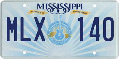 MS license plate MLX140