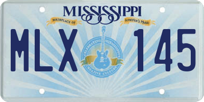 MS license plate MLX145