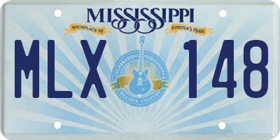 MS license plate MLX148
