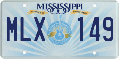 MS license plate MLX149