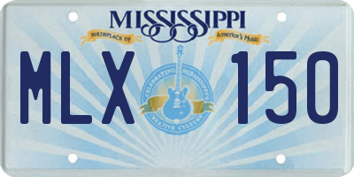 MS license plate MLX150