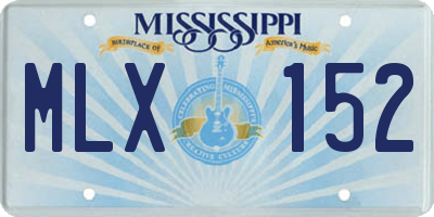 MS license plate MLX152