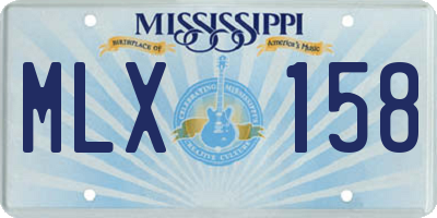 MS license plate MLX158