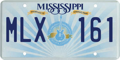 MS license plate MLX161